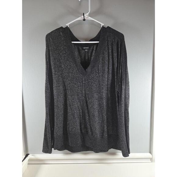 Buffalo David Bitton Sweaters - Buffalo Women's V-neck Pullover Sweater Gray/Black XL Winter